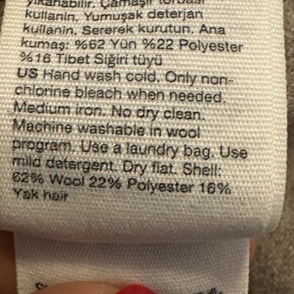 & Other Stories Women XS Sweater Wool Blend Button Up Oversized Beige - Picture 8 of 10